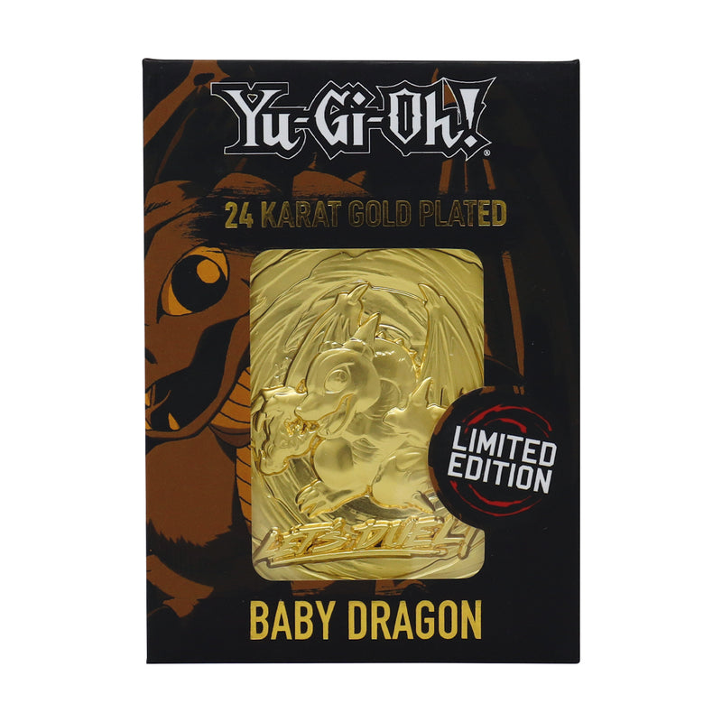 Yu-Gi-Oh! - Lingot Plaqué Or 24 Carats "Bébé Dragon" en Édition Limitée