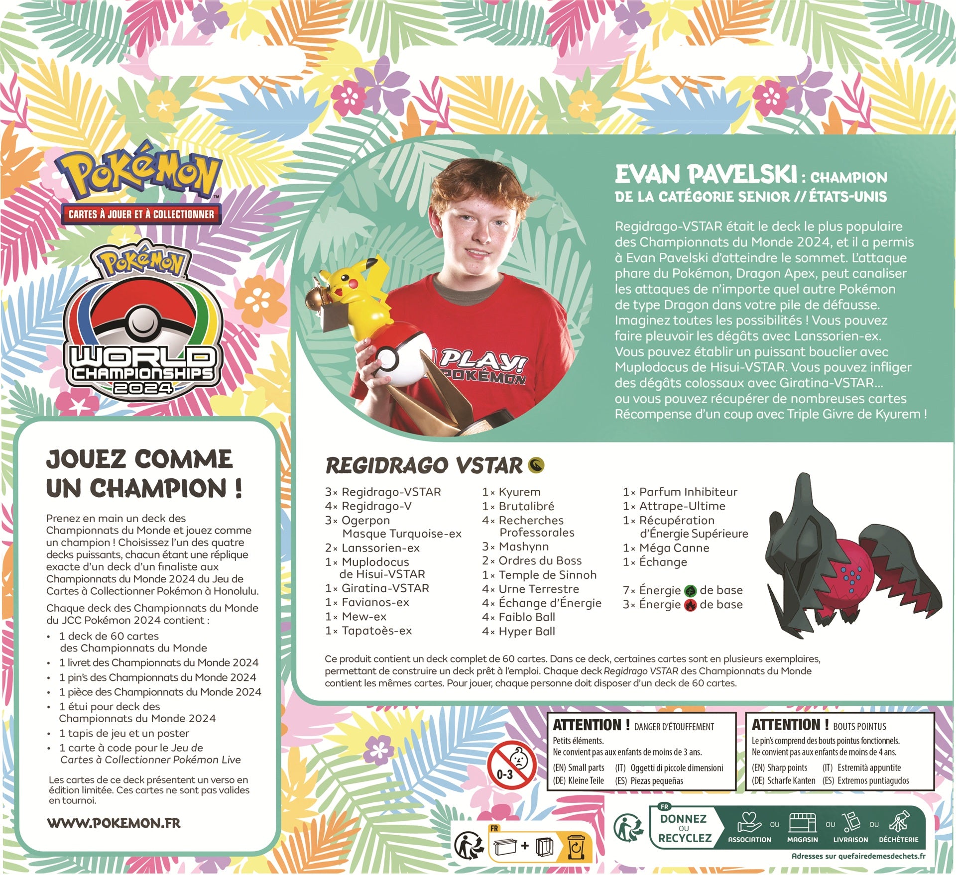 Pokémon JCC - Deck des Championnats du Monde du JCC Pokémon 2024 (1x deck aléatoire)