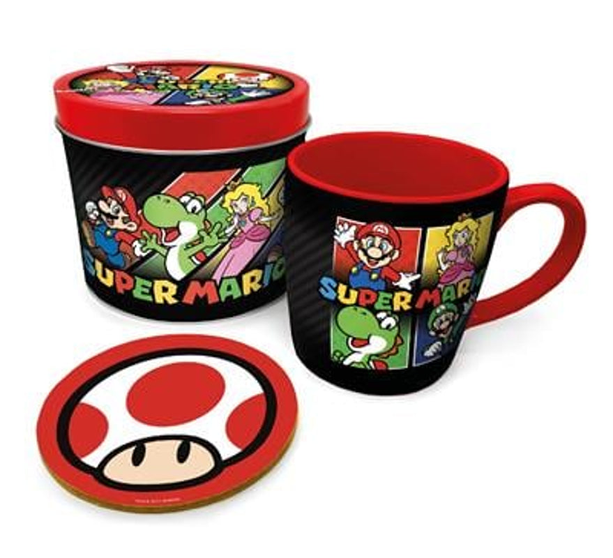 Nintendo - Super Mario - Coffret cadeau Mug + Dessous de verre