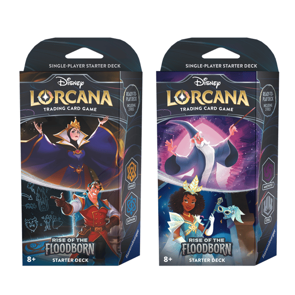 Disney Lorcana JCC : L’Ascension des Floodborn - Display de Deck de démarrage (8 Decks) - flash vidéo