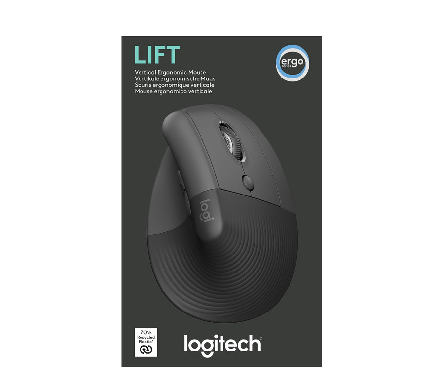 Logitech - Souris ergonomique verticale Lift