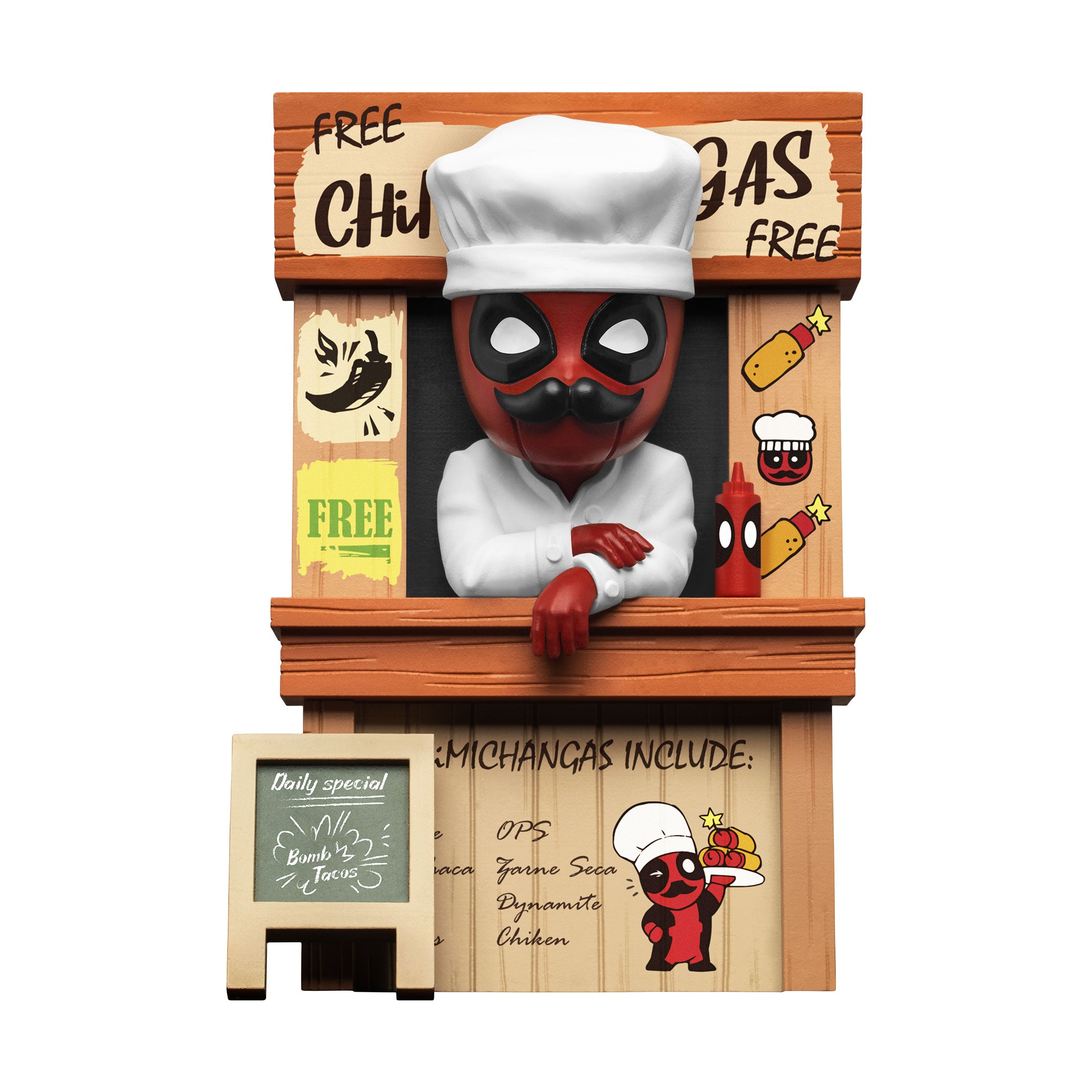 YuMe Hero Box Action Series - Display blind box de figurines Deadpool 8cm (12 unités)