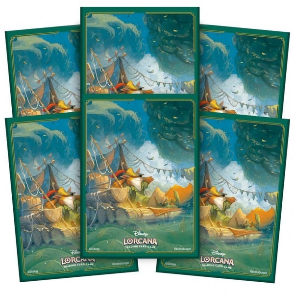 Disney Lorcana JCC : Les Terres d'Encres - Pack de 65 Protèges-cartes Robin des Bois - flash vidéo