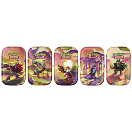 Pokémon TCG - Scarlet & Violet - Shrouded Fable Mini Tin (Dusknoir / Zoroark / Okidogi / Munkidori / Fezandipiti - 1x random mini tin) - flash vidéo