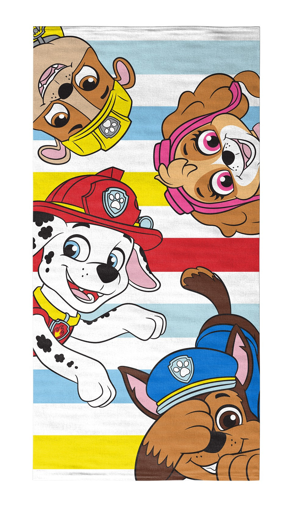La Pat'Patrouille - Serviette de plage en microfibre "Joyeuse Team" (140x70cm) - flash vidéo