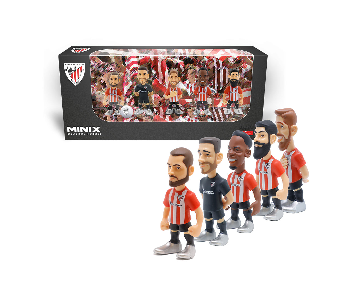Minix - Football Stars - Pack de 5 Athletic Bilbao - Figurines PVC 7 cm