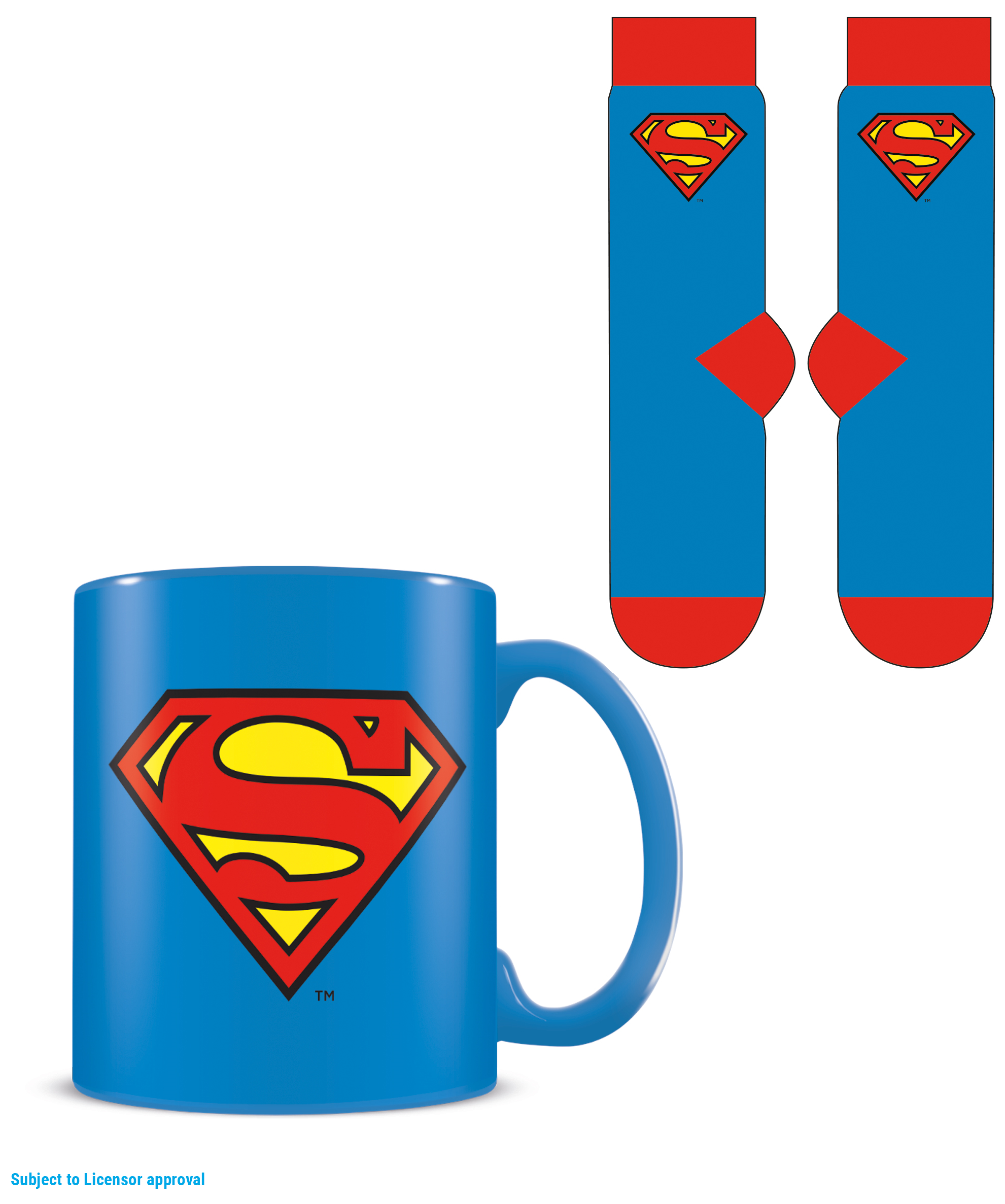 Superman - Coffret cadeau avec tasse 315ml et paire de chaussette EU 41-45 "Logo"