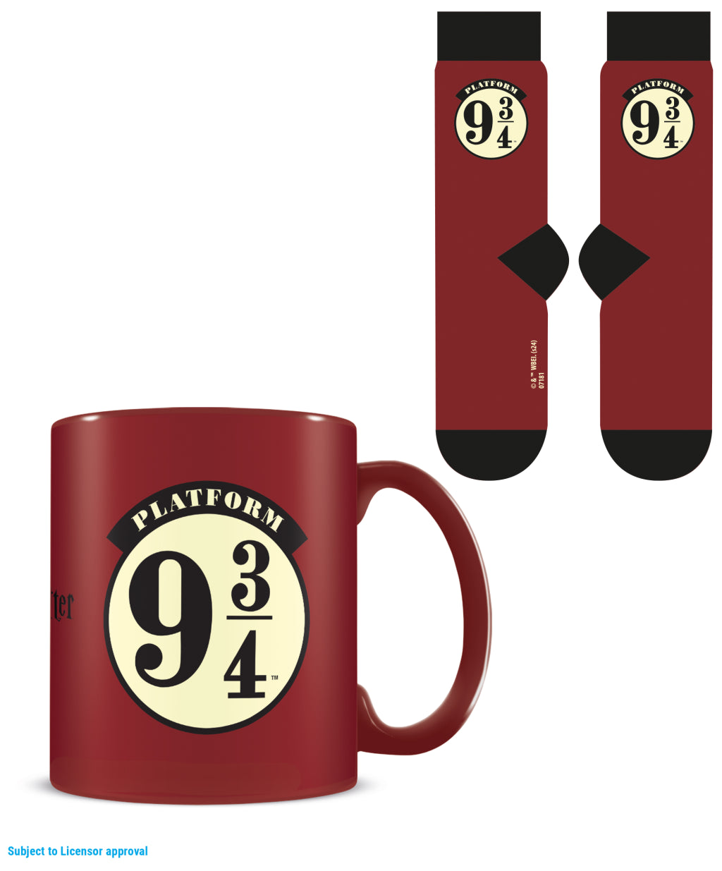 Harry Potter - Coffret cadeau avec tasse 315ml et paire de chaussette EU 41-45 "9 3/4" - flash vidéo