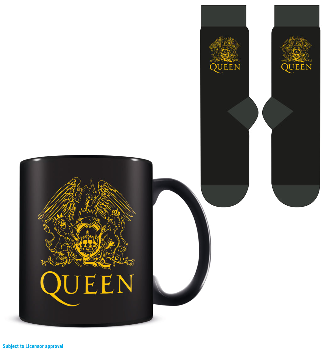 Queen - Coffret cadeau avec tasse 315ml et paire de chaussette EU 41-45 "Queen"