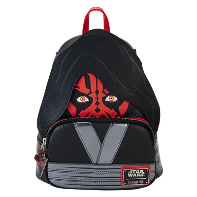 Loungefly: Star Wars - The Phantom Menace 25th Anniversary - Darth Maul Detachable Hood Cosplay Mini Backpack
