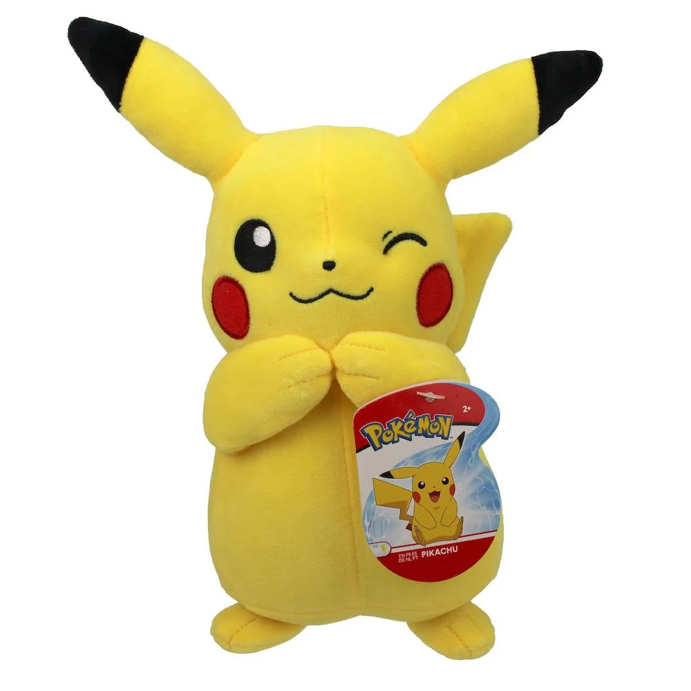 Pokémon - Peluche Pikachu Clin d'Oeil 20cm - flash vidéo