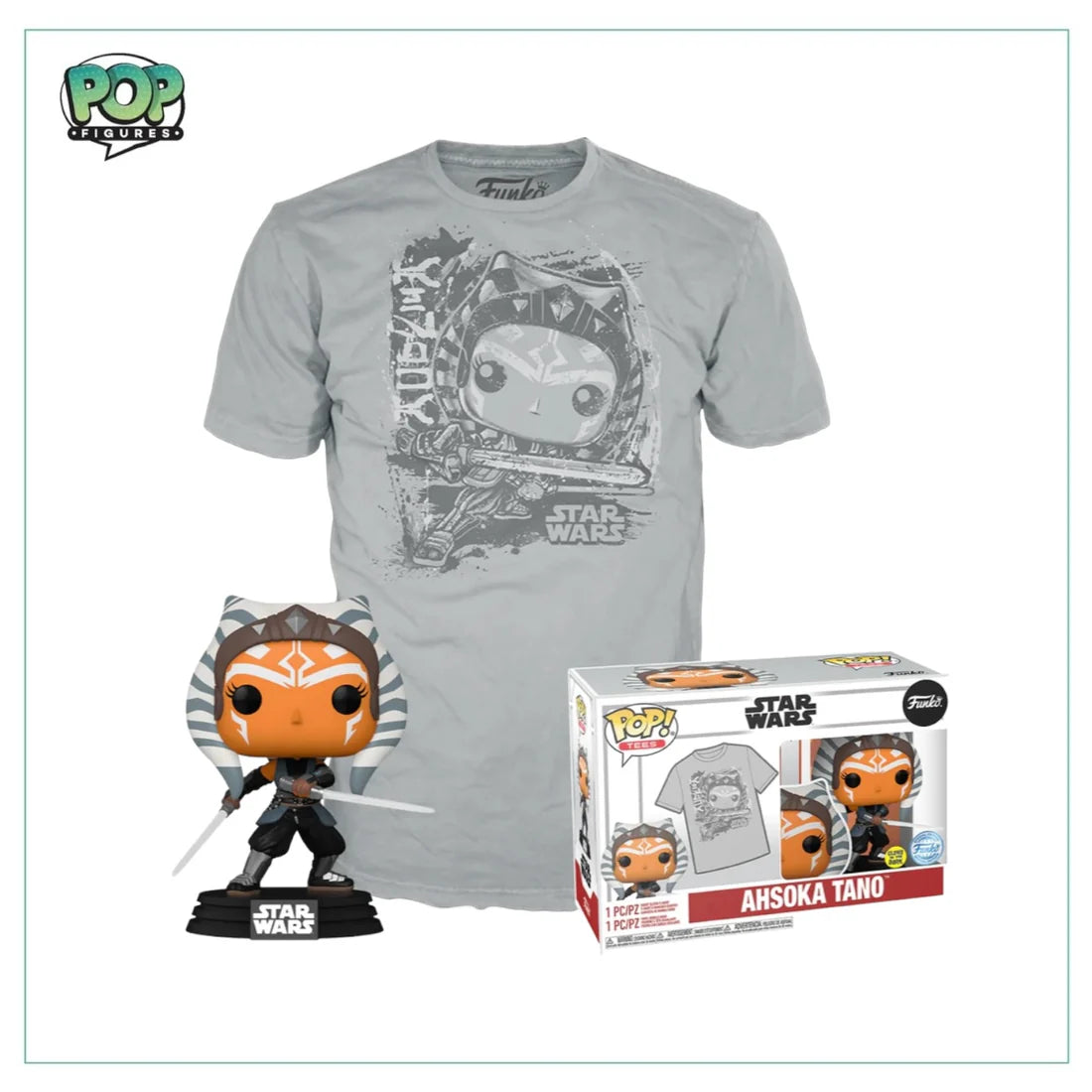 Funko Pop! & Tee: Star Wars: Ahsoka - Ahsoka Tano (Glow in the dark) - L
