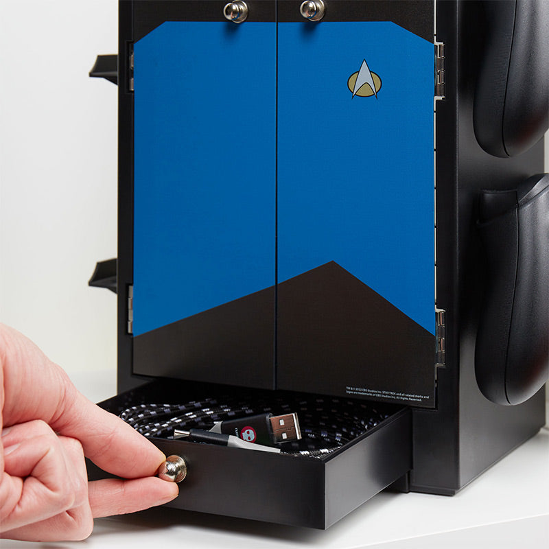 CBS - Meuble de rangement officiel Star Trek Bleu pour gamer - flash vidéo