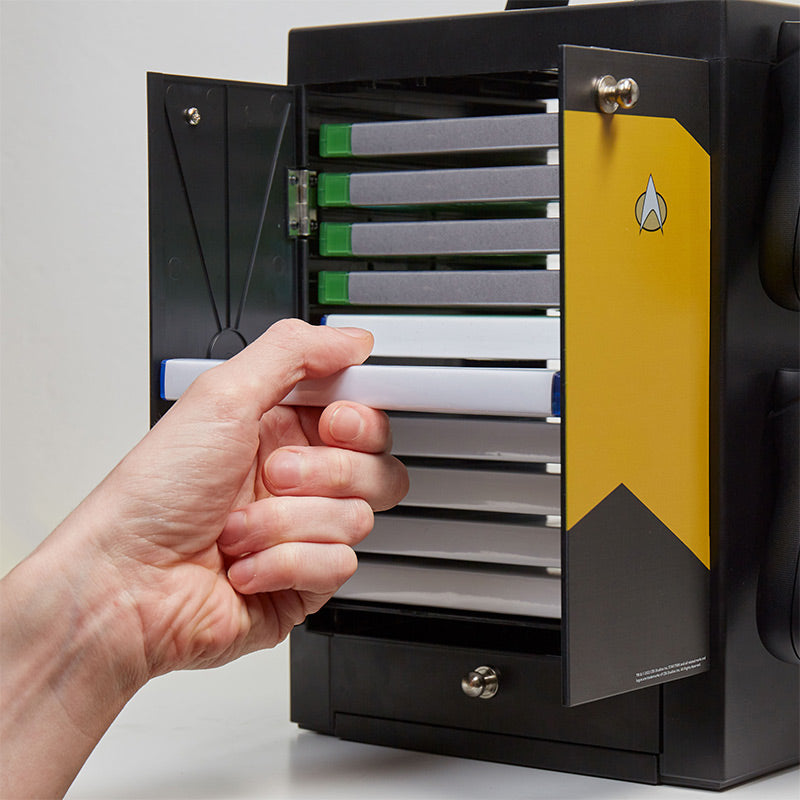 CBS - Meuble de rangement officiel Star Trek Jaune pour gamer - flash vidéo