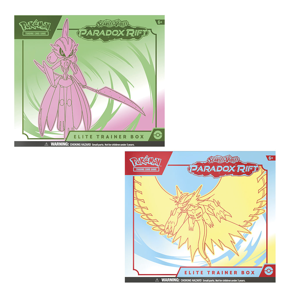 Pokémon JCC - Écarlate et Violet - Coffret Dresseur d'Élite Faille Paradoxe Garde-de-Fer ou Rugit-Lune (1x coffret aléatoire) UK - flash vidéo