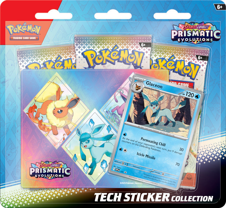 Pokémon JCC - Écarlate et Violet - Collection autocollant réajustable EV 8.5 Évolutions Prismatiques (Phyllali, Givrali ou Nymphali - 1x blister aléatoire) - flash vidéo