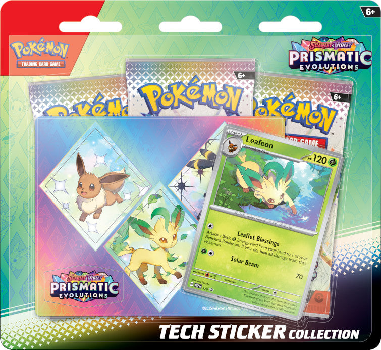 Pokémon JCC - Écarlate et Violet - Collection autocollant réajustable EV 8.5 Évolutions Prismatiques (Phyllali, Givrali ou Nymphali - 1x blister aléatoire) - flash vidéo