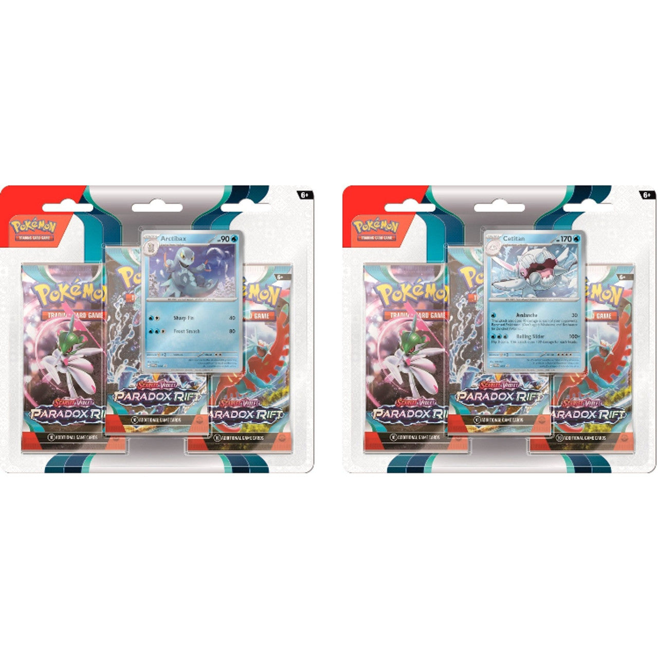 Pokémon JCC - Écarlate et Violet - Pack Blister de 3 Boosters Faille Paradoxe (1 Booster aléatoire) UK - flash vidéo