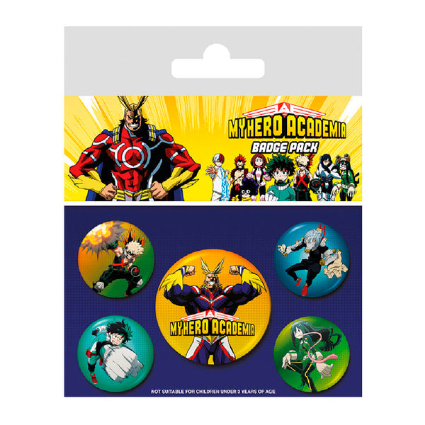My Hero Academia - "Personnages" Pack de 5 Badges - flash vidéo