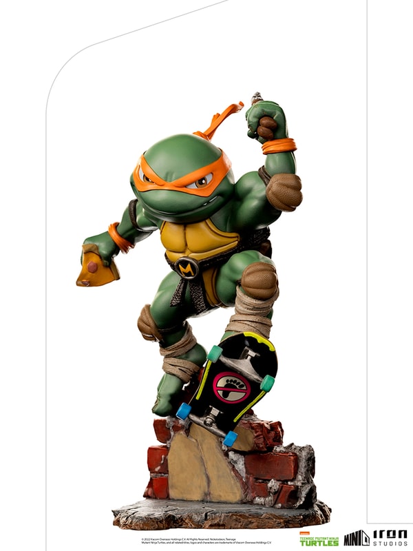Iron Studios - MiniCo - Teenage Mutant Ninja Turtles - Michelangelo Statue 15cm - flash vidéo