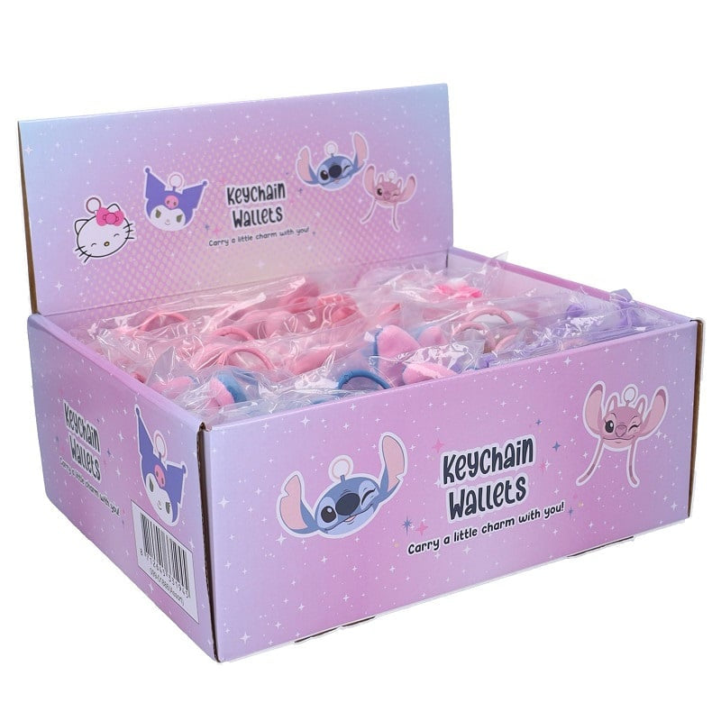 Plushie Pals - Présentoir de porte-clefs Hello Kitty et Stitch