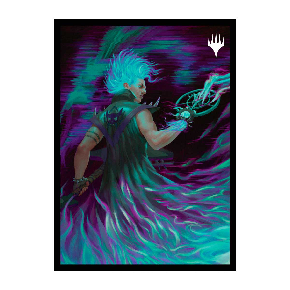 Ultra Pro - Magic: The Gathering - Aetherdrift - Sachet de 100 protèges cartes standard Winter, Cursed Rider (66 x 91 mm) - flash vidéo