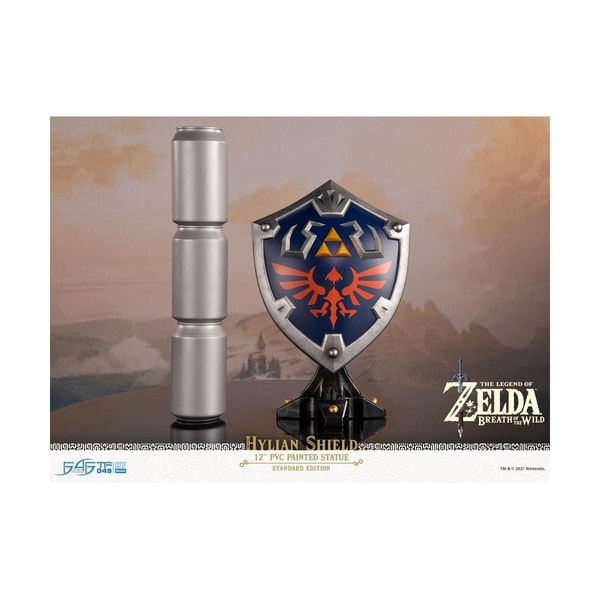First 4 Figures - The Legend of Zelda : Breath of the Wild - Bouclier Hylien Statue Edition Standard 29cm - flash vidéo