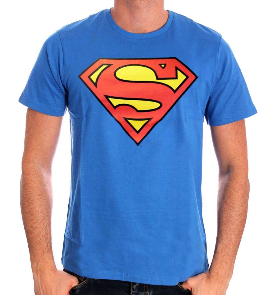 DC Comics - Superman Classic Logo Blue T-Shirt - M - flash vidéo