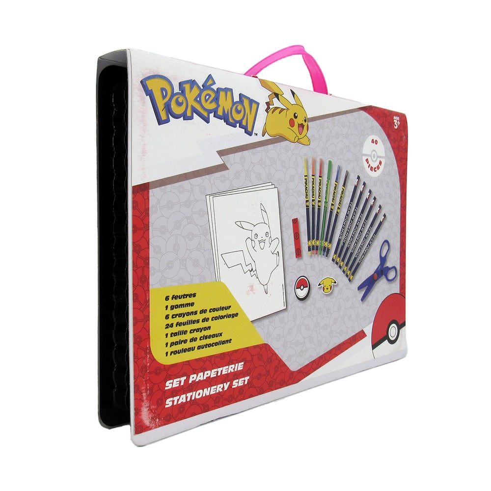 Pokémon - Valisette de papeterie 40 pièces - flash vidéo