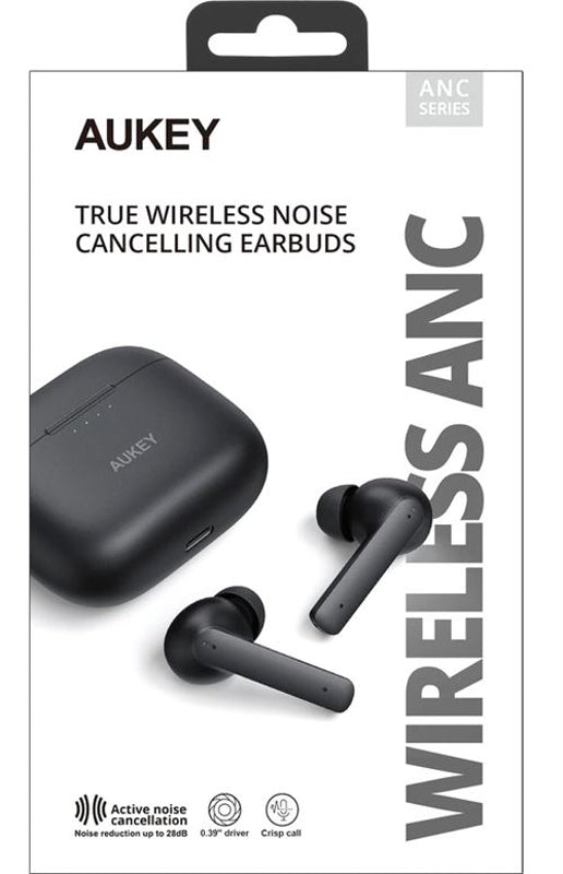 Aukey - Écouteurs sans fil connectés à réduction de bruit active EP-N5
