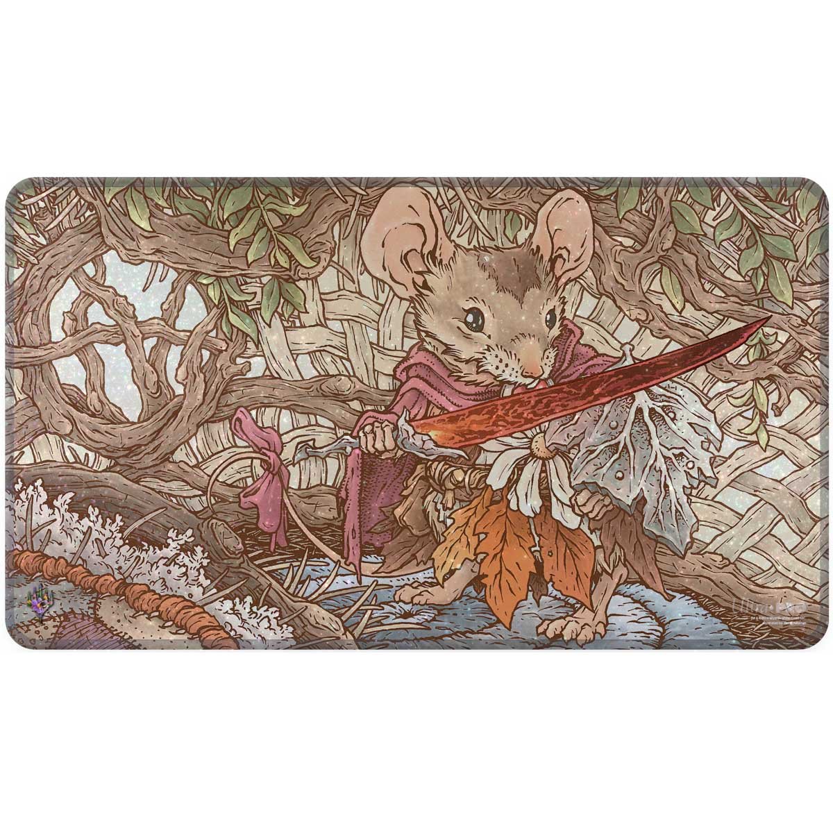 Ultra Pro - Magic: The Gathering - Bloomburrow - Tapis de jeu Holofoil Mabel, héritière de Cragflame (60 x 34 cm) - flash vidéo