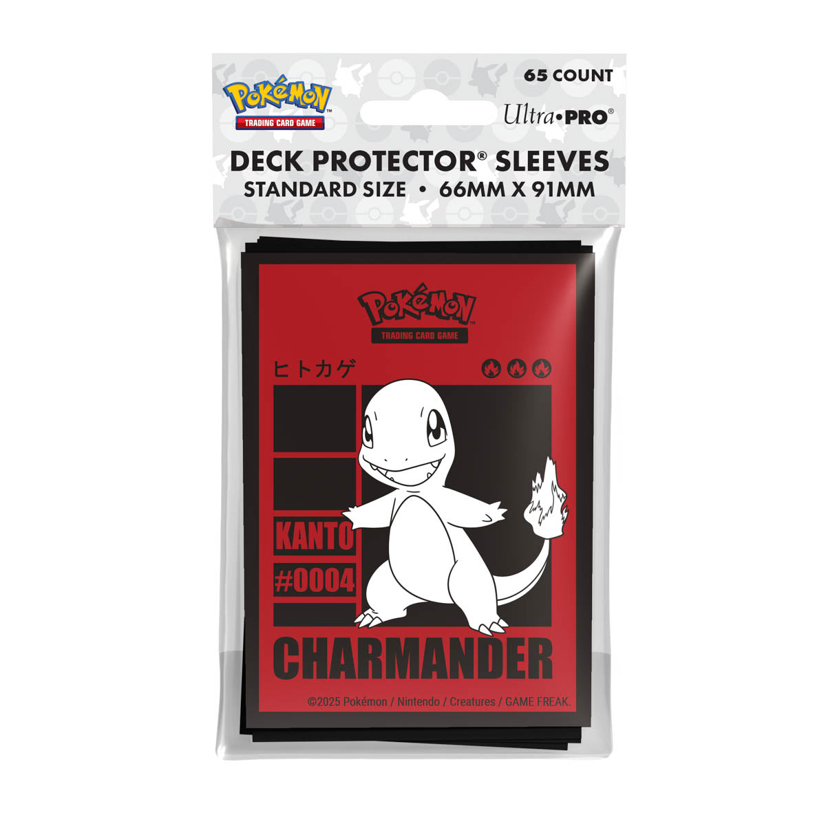 Ultra Pro - Pokémon JCC - Pochettes de protection de deck Salamèche 65 pcs (63 x 89 mm) - flash vidéo