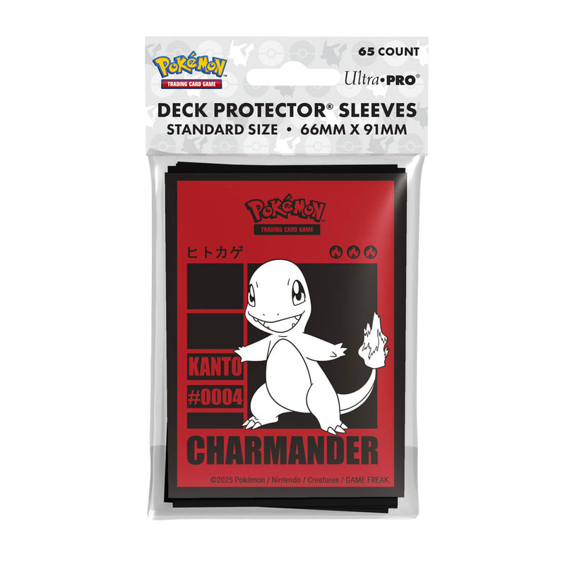 Ultra Pro - Pokémon JCC - Pochettes de protection de deck Salamèche 65 pcs (63 x 89 mm)