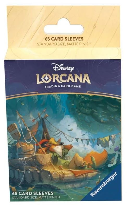 Disney Lorcana JCC : Les Terres d'Encres - Pack de 65 Protèges-cartes Robin des Bois - flash vidéo