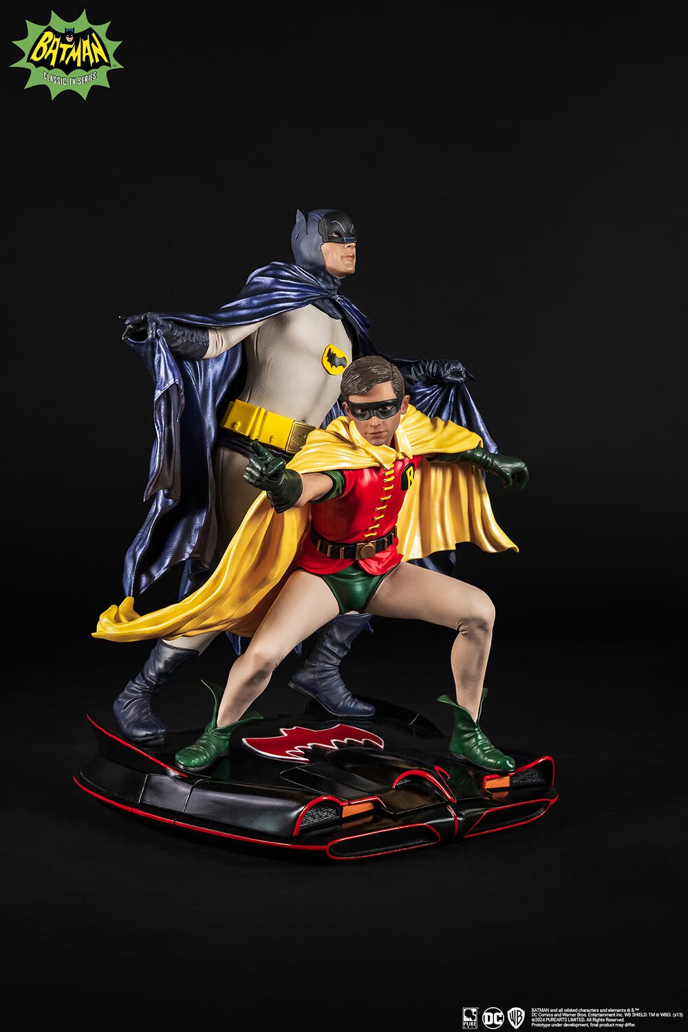 PureArts - 1:8 Scale Statues - Batman '66 - Batman et Robin Statue 23cm - flash vidéo