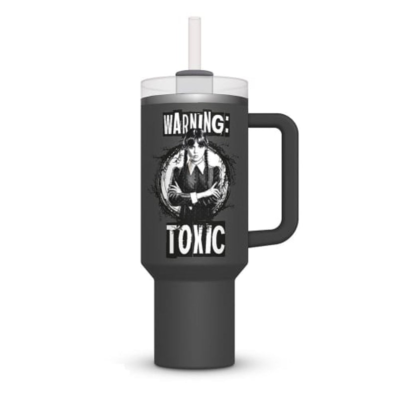 Netflix - Mercredi - Mug de voyage en acier inoxydable "Hellfire Club" 1.2L