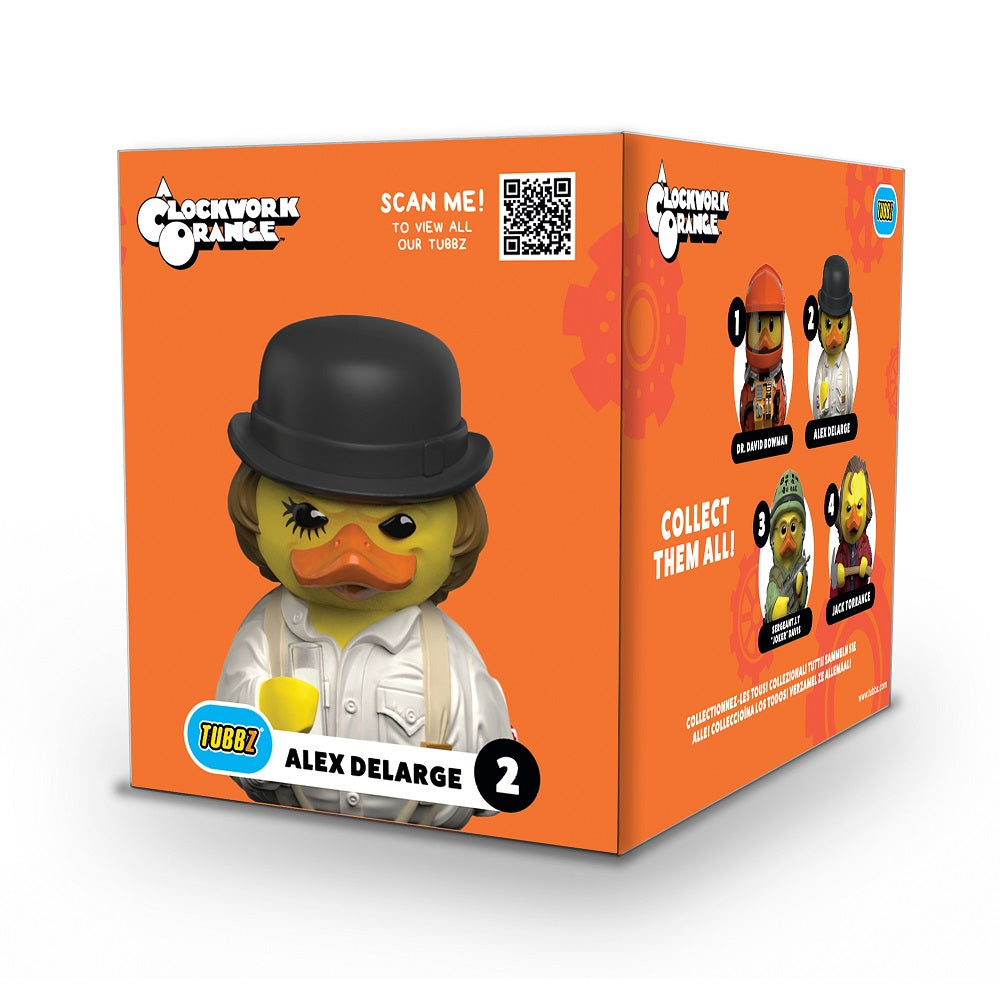 Numskull - Best of TUBBZ Boîte Canard de bain - Orange Mécanique - Alex DeLarge - 9cm - flash vidéo