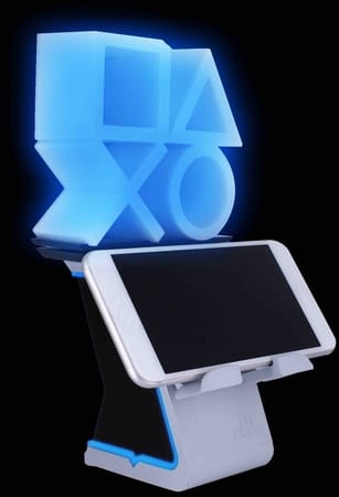 Cable Guys Ikon - Sony - Playstation Logo Support Lumineux Chargeur pour Téléphone et Manette - flash vidéo