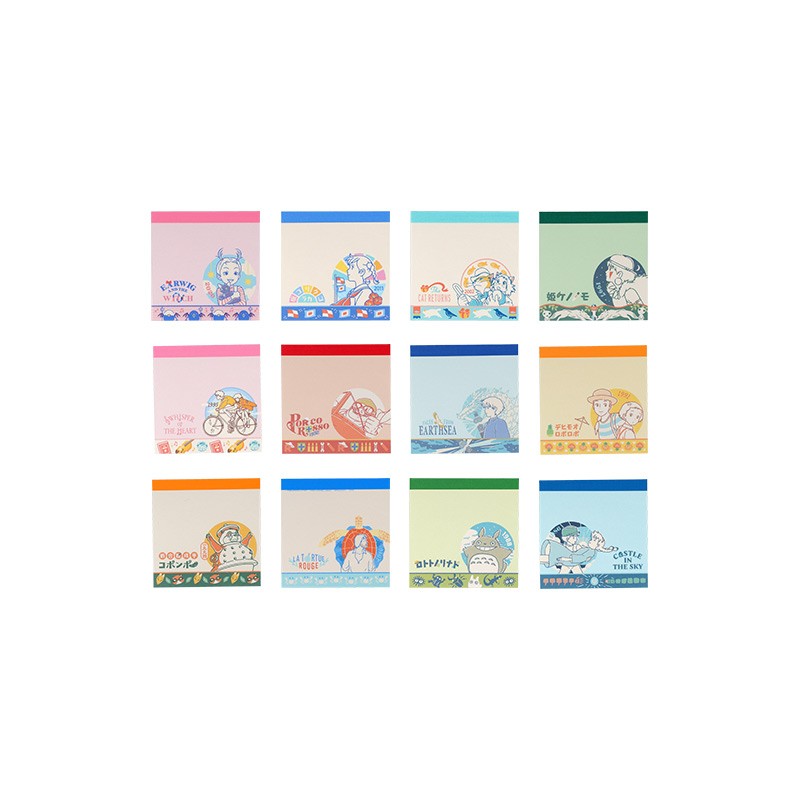 ASSORTIMENT DE 24 MINI BLOCS MEMO À COLLECTIONNER - STUDIO GHIBLI