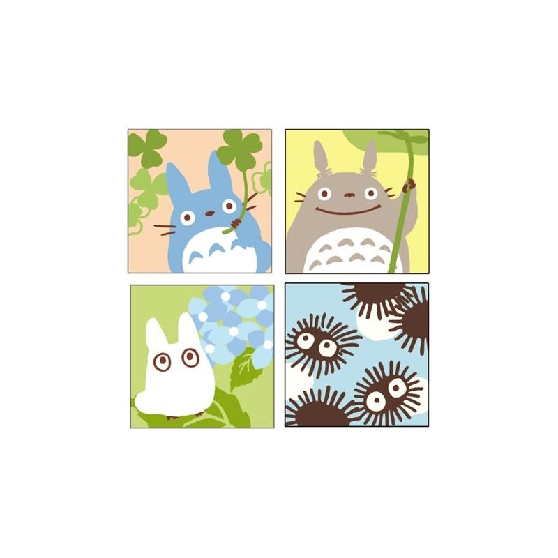 ASSORTIMENT DE 4 SOUS-VERRE TOTORO PASTEL - MON VOISIN TOTORO