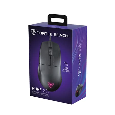 Turtle Beach - Souris de jeu filaire optique RGB ultralégère Pure SEL Noire - flash vidéo
