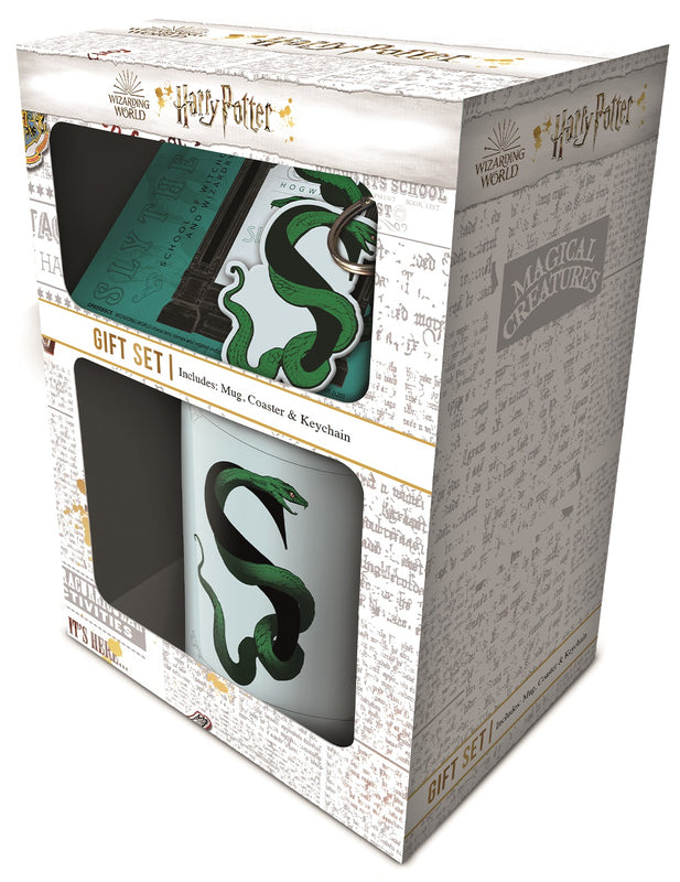 Harry Potter - Coffret cadeau : tasse, sous-verre et porte-clés Serpentard