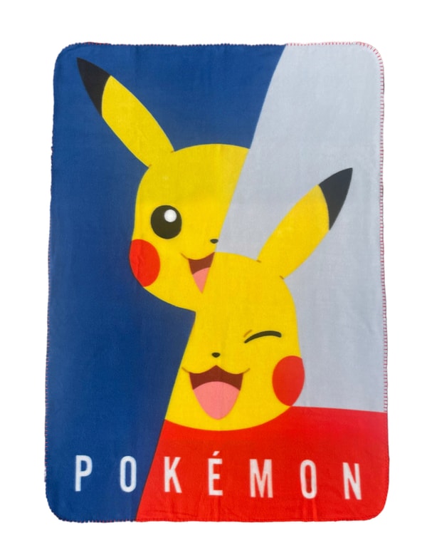 Nintendo - Pokémon - Plaid Polaire Pikachu 100 x 140cm - flash vidéo