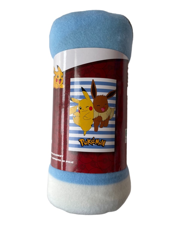 Nintendo - Pokémon - Plaid Polaire Pikachu et Évoli 100 x 140cm - flash vidéo