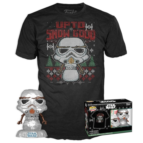 Funko Pop! & Tee: Star Wars - Holiday Stormtrooper (Metallic) - M - flash vidéo