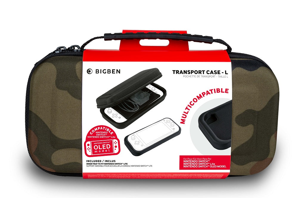 Big Ben - Pochette de transport Camo Taille L pour Switch, Switch Lite et Switch OLED
