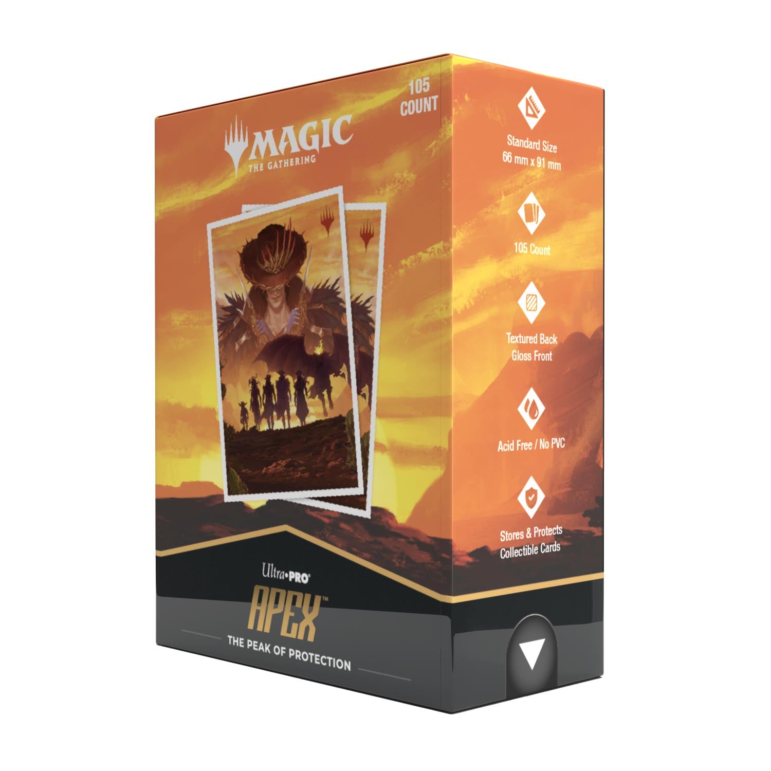 Ultra Pro - Magic: The Gathering - Outlaws of Thunder Junction - Sachet de 105 APEX protèges cartes standard - Silhouette de gang (63 x 89 mm) - flash vidéo
