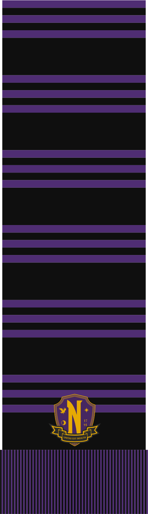 Netflix - Mercredi - Écharpe - Logo Nevermore - flash vidéo