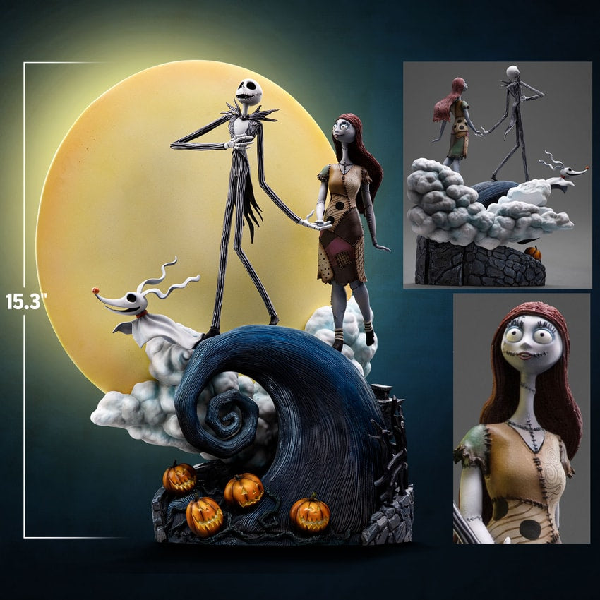 Iron Studios - Deluxe Art Scale 1/10 - Disney - L'Étrange Noël de monsieur Jack - Jack et Sally Statue 39cm - flash vidéo
