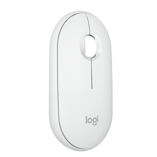 Logitech M350 Souris sans fil Bluetooth Pebble Mouse 2 - Blanc - flash vidéo